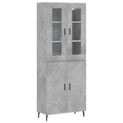Witrynka, szarość betonu 69,5x34x180 cm materiał drewnopochodny
