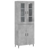 Witrynka, szarość betonu 69,5x34x180 cm materiał drewnopochodny