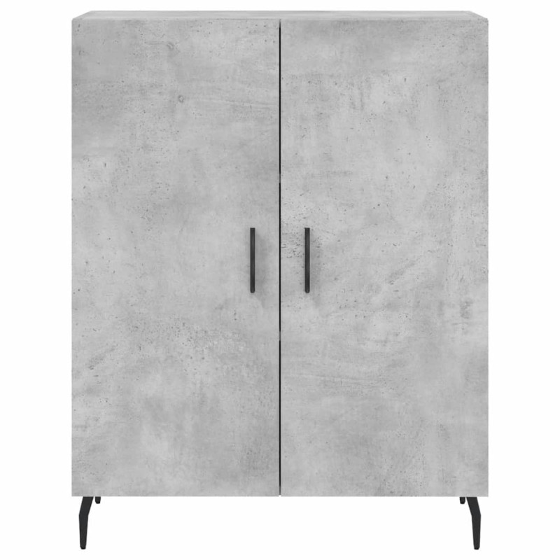 Witrynka, szarość betonu 69,5x34x180 cm materiał drewnopochodny