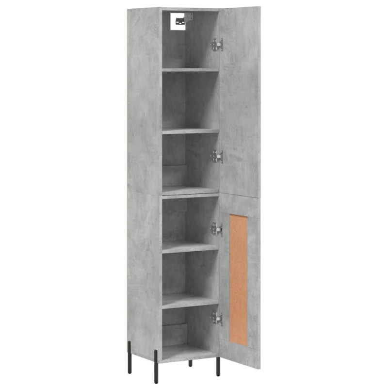 Wysoka szafka, szarość betonu, 34,5x34x180 cm