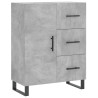 Witrynka, szarość betonu 69,5x34x180 cm materiał drewnopochodny