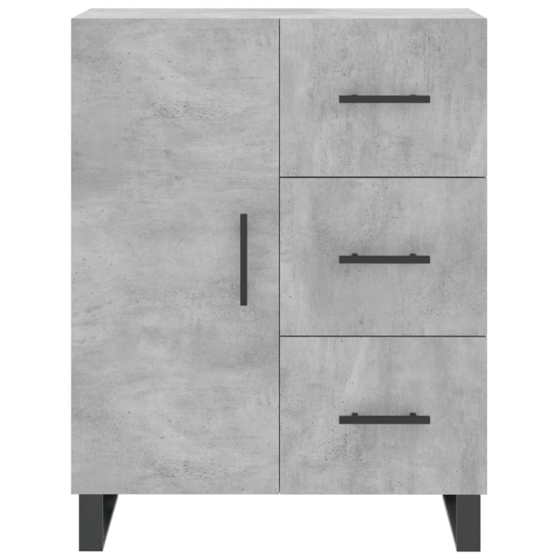 Witrynka, szarość betonu 69,5x34x180 cm materiał drewnopochodny