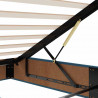 Rama łóżka otomana z materacami, niebieska, 160x200 cm, aksamit