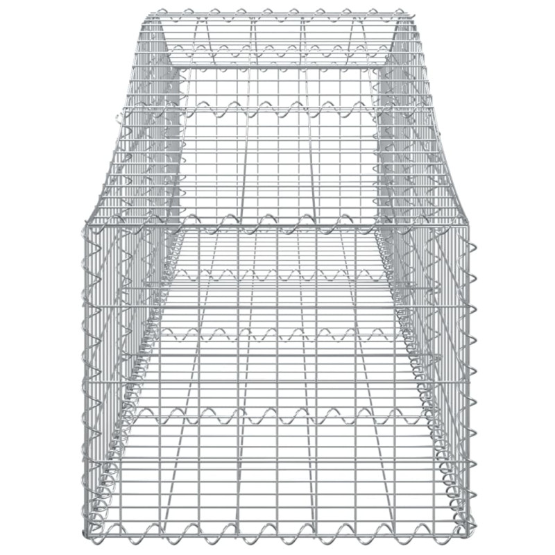 Kosze gabionowe, 4 szt, 200x50x40/60 cm, galwanizowane żelazo