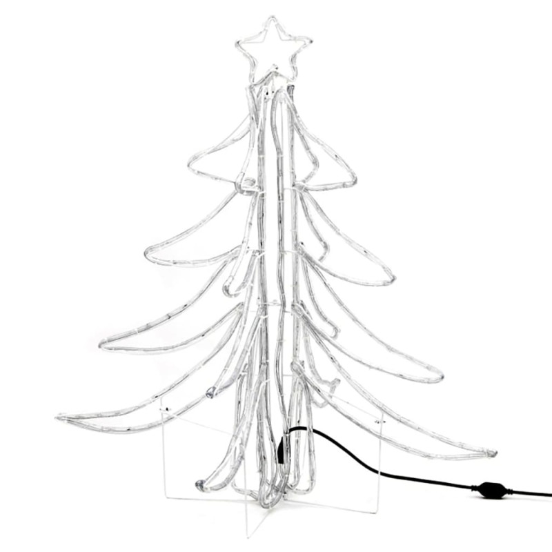 Składane choinki z ciepłym białym LED, 3 szt., 87x87x93 cm