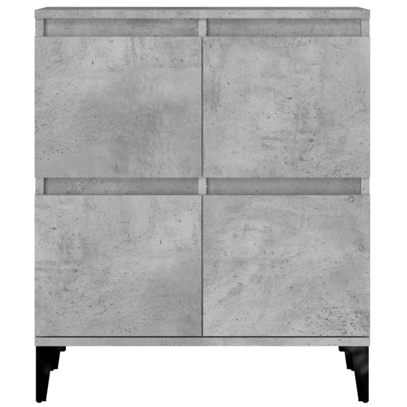 Komody, 2 szt., szarość betonu, 60x35x70 cm