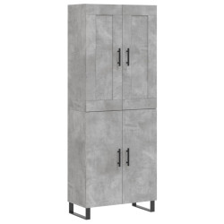 Witrynka, szarość betonu 69,5x34x180 cm materiał drewnopochodny