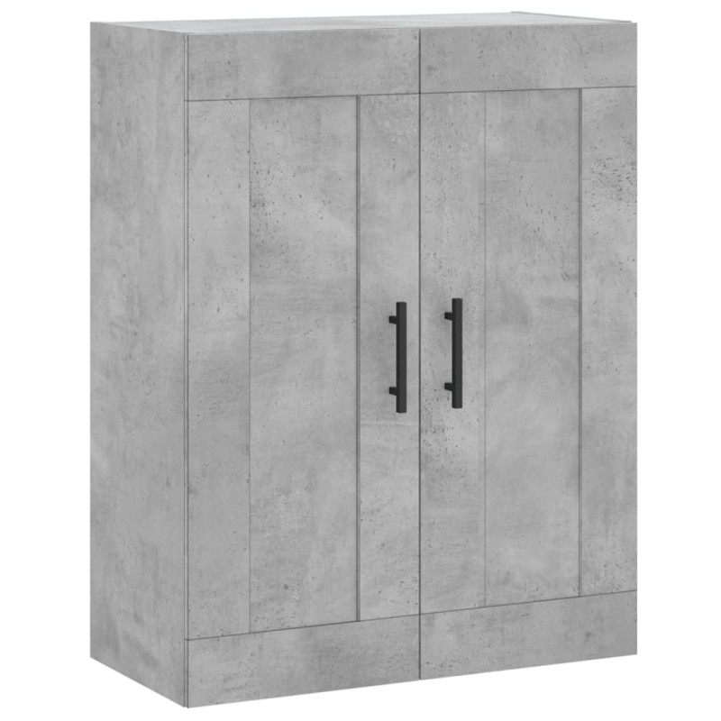 Witrynka, szarość betonu 69,5x34x180 cm materiał drewnopochodny