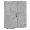 Witrynka, szarość betonu 69,5x34x180 cm materiał drewnopochodny