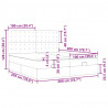 Rama łóżka otomana z materacami, niebieska, 200x200 cm, tkanina