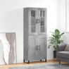 Witrynka, szarość betonu 69,5x34x180 cm materiał drewnopochodny