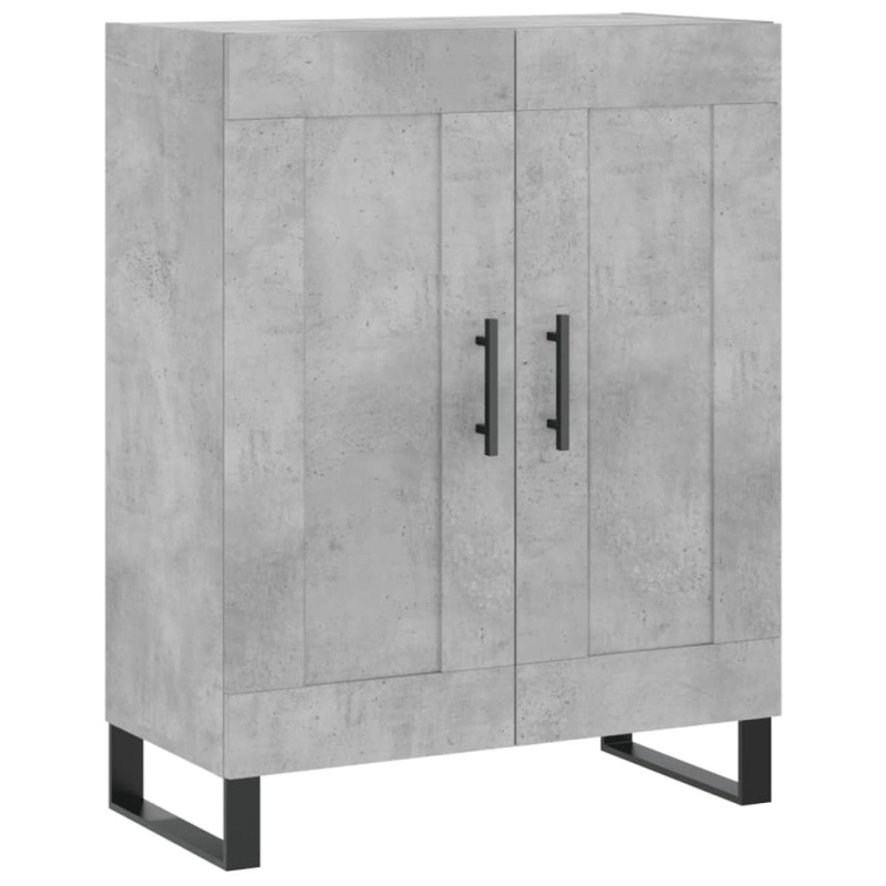 Witrynka, szarość betonu 69,5x34x180 cm materiał drewnopochodny