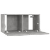 Szafki TV, 4 szt., szarość betonu, 60x30x30 cm, płyta wiórowa