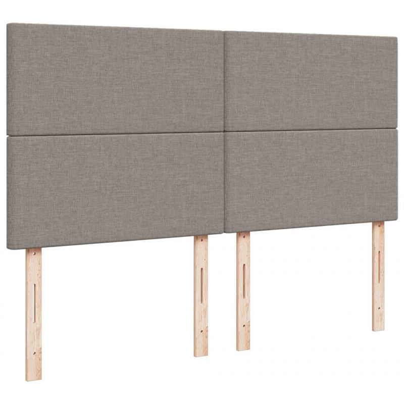 Rama łóżka otomana z materacem, taupe, 180x200 cm, tkanina