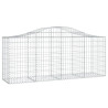 Kosze gabionowe, 12 szt, 200x50x80/100 cm, galwanizowane żelazo