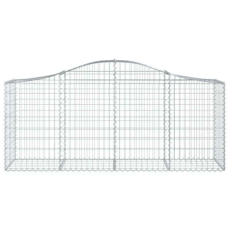 Kosze gabionowe, 12 szt, 200x50x80/100 cm, galwanizowane żelazo