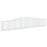 Kosze gabionowe, 2 szt, 400x30x60/80 cm, galwanizowane żelazo