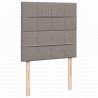 Łóżko otomana z materacem i LED, taupe, 90x200 cm, tkanina