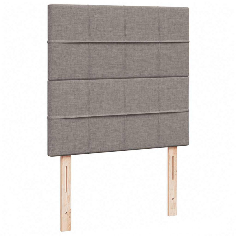 Rama łóżka otomana z materacem, taupe, 100x200 cm, tkanina