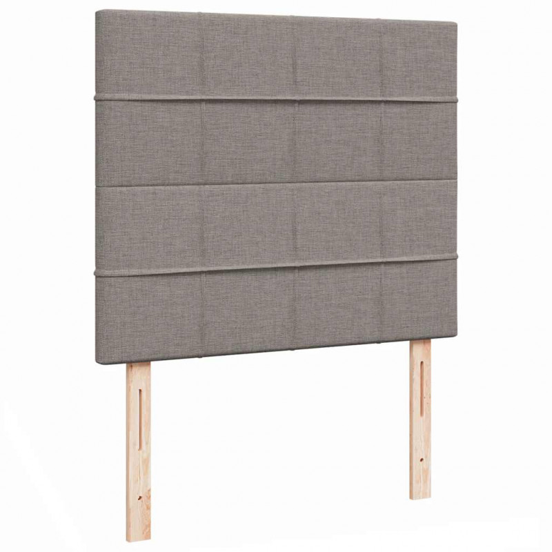 Rama łóżka otomana z materacem, taupe, 120x190 cm, tkanina