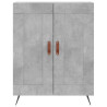 Witrynka, szarość betonu 69,5x34x180 cm materiał drewnopochodny