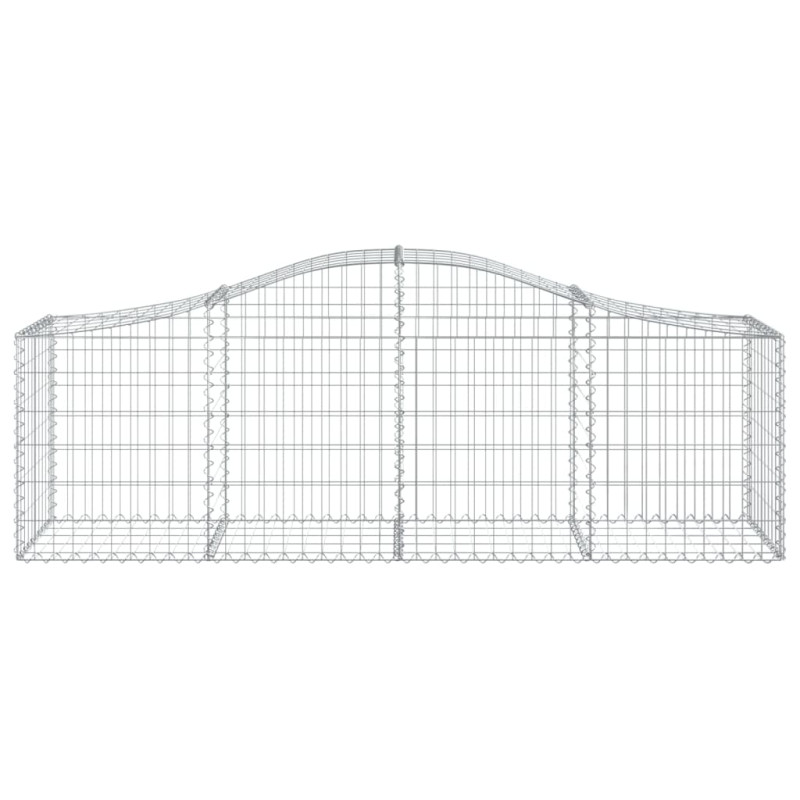 Kosze gabionowe, 7 szt, 200x50x60/80 cm, galwanizowane żelazo