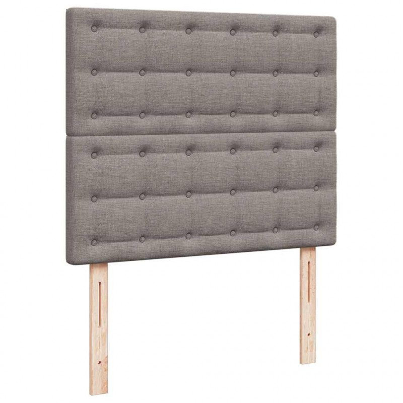 Rama łóżka otomana z materacem, taupe, 120x190 cm, tkanina