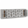 Szafki, 3 szt., szarość betonu, materiał drewnopochodny