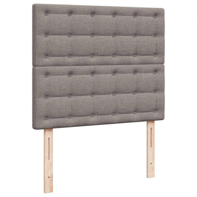 Rama łóżka otomana z materacem, taupe, 120x200 cm, tkanina