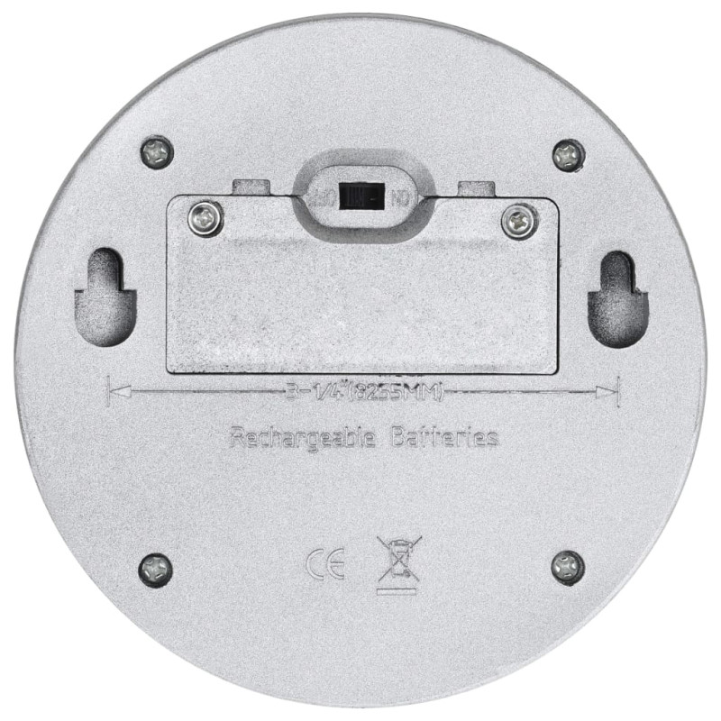 Solarne lampy ścienne LED do ogrodu, 24 szt., okrągłe, srebrne