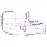 Rama łóżka otomana z materacami, zielona, 180x200 cm, aksamit