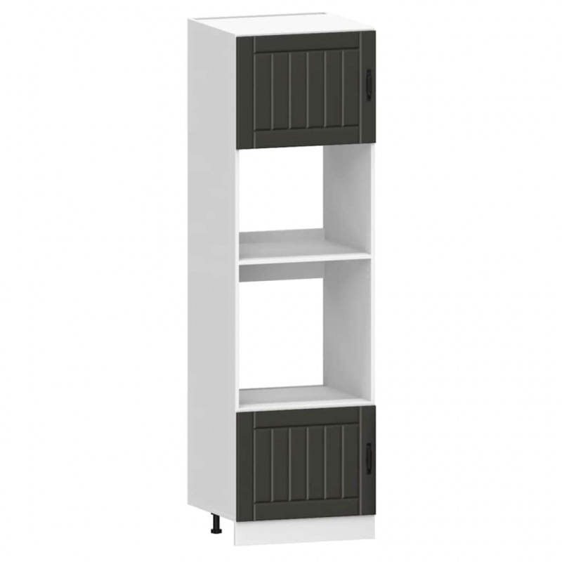 Zestaw szafek kuchennych, Kalmar, 7-częściowy, czarna