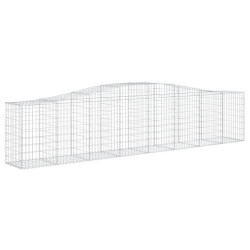 Kosze gabionowe, 10 szt, 400x50x80/100 cm, galwanizowane żelazo