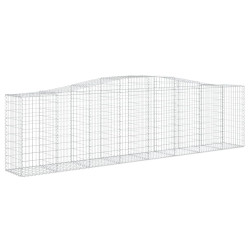 Kosze gabionowe, 10 szt, 400x50x100/120cm, galwanizowane żelazo