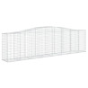 Kosze gabionowe, 10 szt, 400x50x100/120cm, galwanizowane żelazo