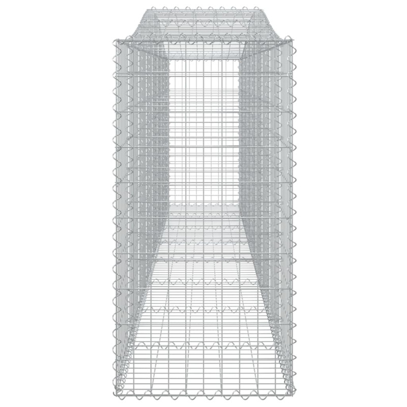 Kosze gabionowe, 10 szt, 400x50x100/120cm, galwanizowane żelazo