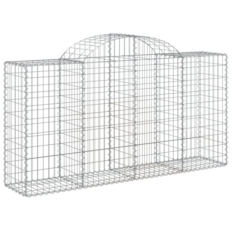Kosze gabionowe, 6 szt, 200x50x100/120 cm, galwanizowane żelazo