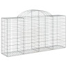 Kosze gabionowe, 6 szt, 200x50x100/120 cm, galwanizowane żelazo