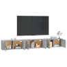 Wiszące szafki TV, 3 szt., szarość betonu, 100x34,5x40 cm