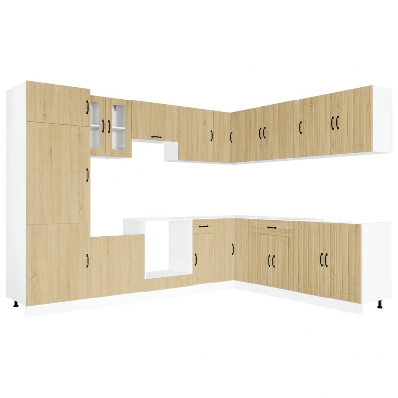 Zestaw szafek kuchennych Lucca, 14-częściowy, dąb sonoma