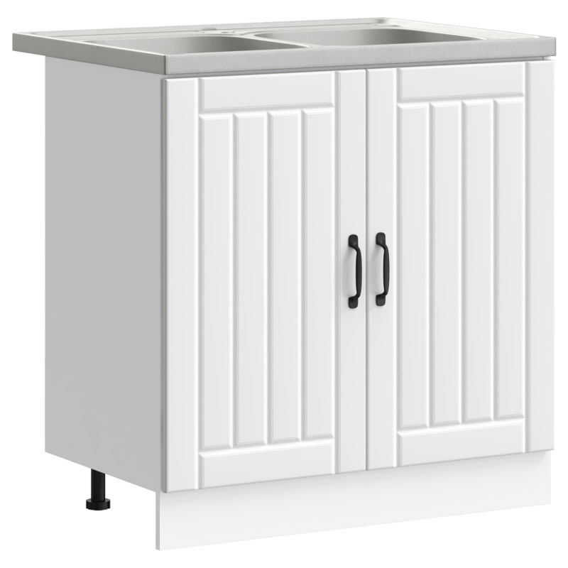 Szafka pod zlew Lucca 2 pcs Biały Materiał drewnopochodny
