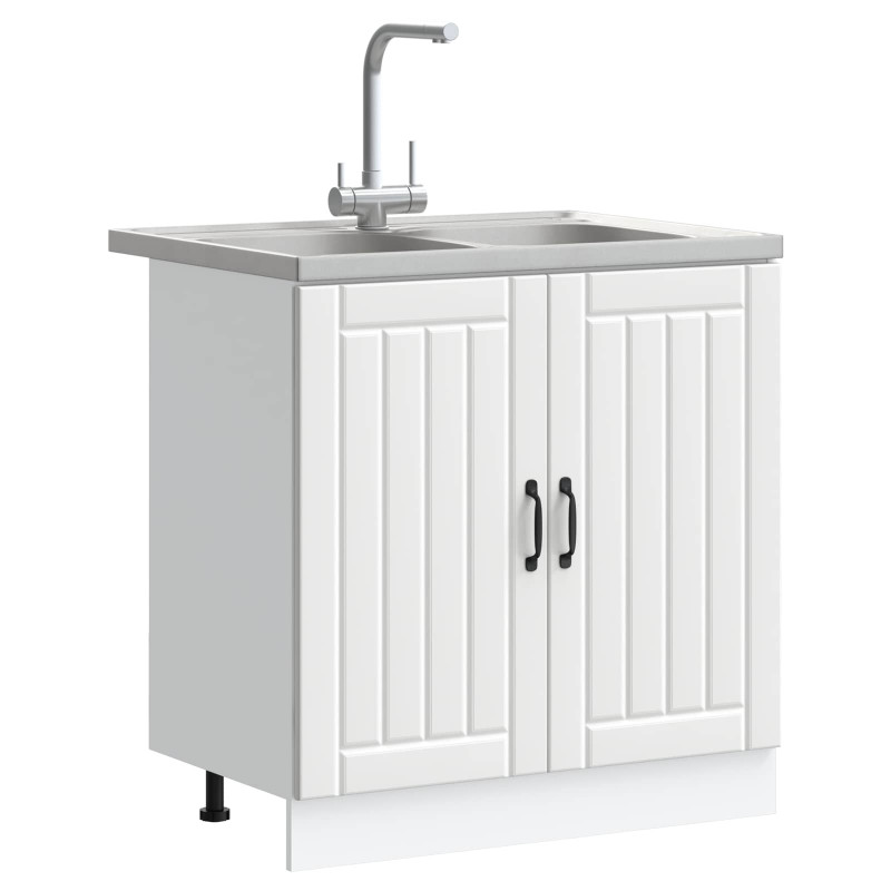 Szafka pod zlew Lucca 2 pcs Biały Materiał drewnopochodny