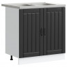 Szafka pod zlew Lucca 2 pcs Czarny Materiał drewnopochodny