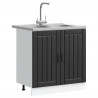 Szafka pod zlew Lucca 2 pcs Czarny Materiał drewnopochodny