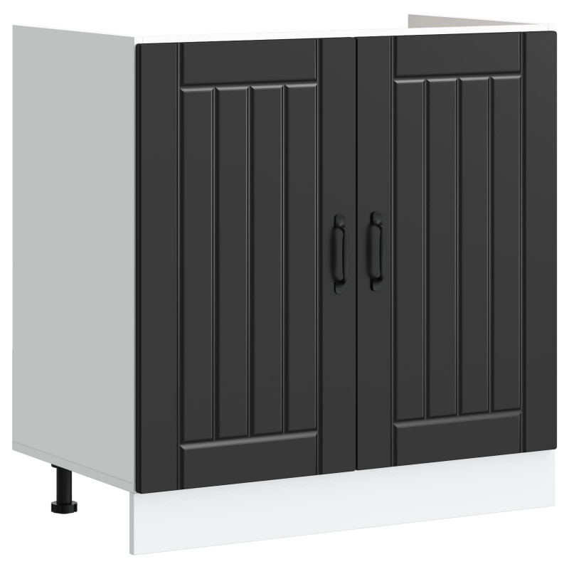 Szafka pod zlew Lucca 2 pcs Czarny Materiał drewnopochodny