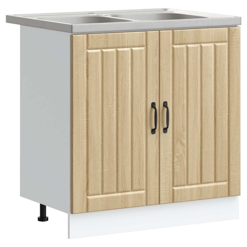 Szafka pod zlew Lucca 2 pcs Dąb Sonoma Materiał drewnopochodny