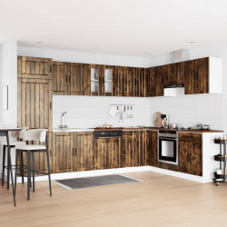Szafka pod zlew Lucca 2 pcs Dąb wędzony Materiał drewnopochodny