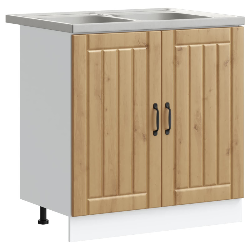 Szafka pod zlew z przechowywaniem Lucca 2 pcs Dąb rzemieślniczy
