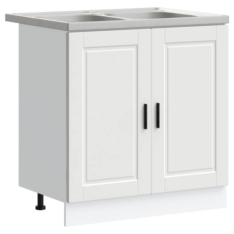 Szafka pod zlew Porto 2 pcs Biały Materiał drewnopochodny