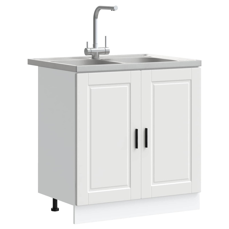 Szafka pod zlew Porto 2 pcs Biały Materiał drewnopochodny